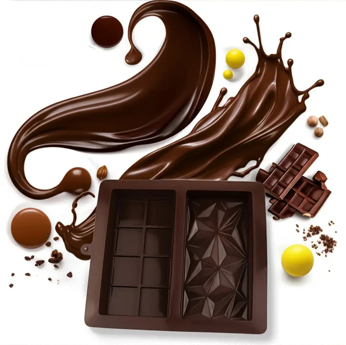TikTok Viral 🍫 DIY Chocolate Bar Mold – Make Stunning Chocolates at Home