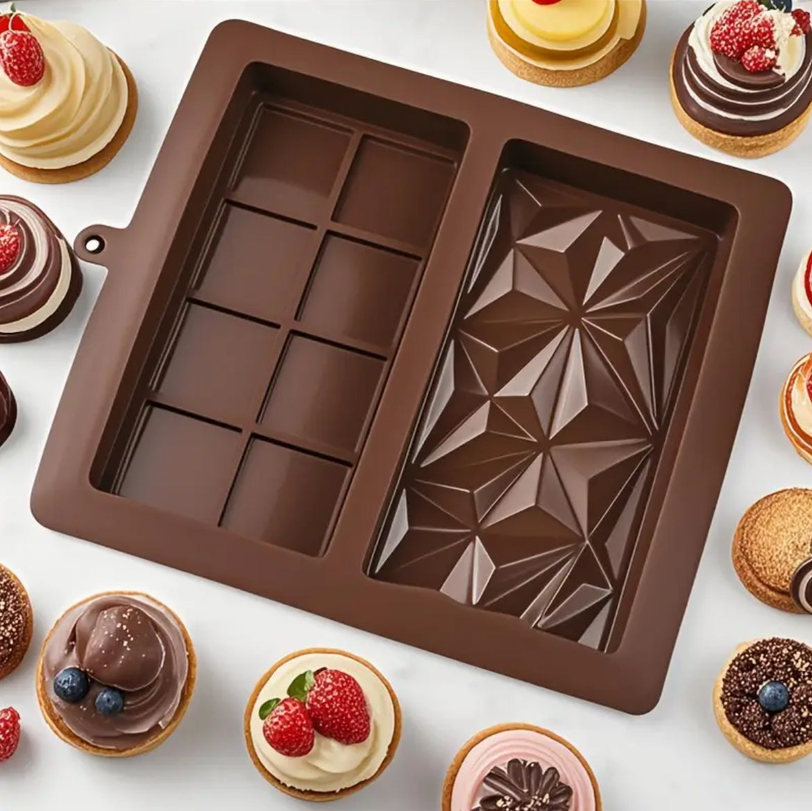 TikTok Viral 🍫 DIY Chocolate Bar Mold – Make Stunning Chocolates at Home