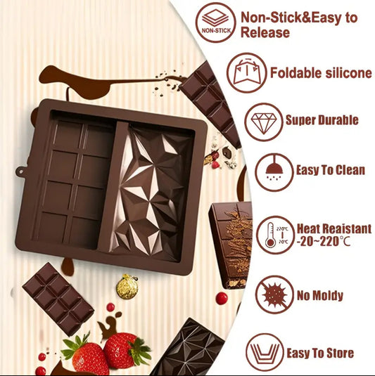 TikTok Viral 🍫 DIY Chocolate Bar Mold – Make Stunning Chocolates at Home