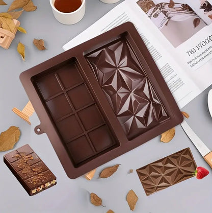 TikTok Viral 🍫 DIY Chocolate Bar Mold – Make Stunning Chocolates at Home