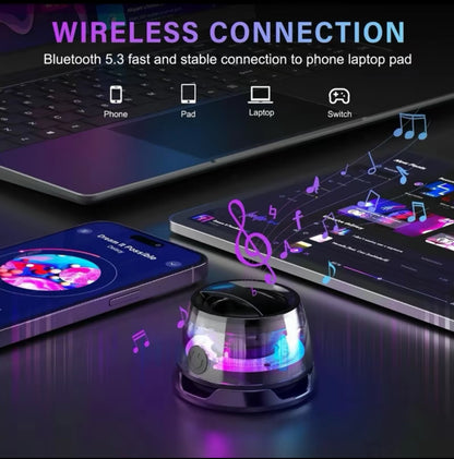 G200 Mini Bluetooth Speaker with Magnetic Base & LED Lights, Portable 5W Driver, 4 Hour Battery Life