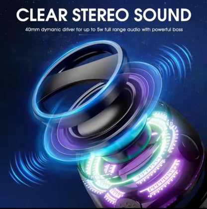 G200 Mini Bluetooth Speaker with Magnetic Base & LED Lights, Portable 5W Driver, 4 Hour Battery Life