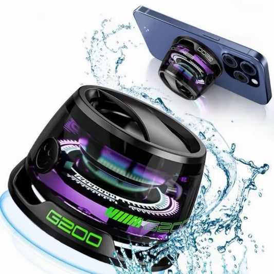 G200 Mini Bluetooth Speaker with Magnetic Base & LED Lights, Portable 5W Driver, 4 Hour Battery Life
