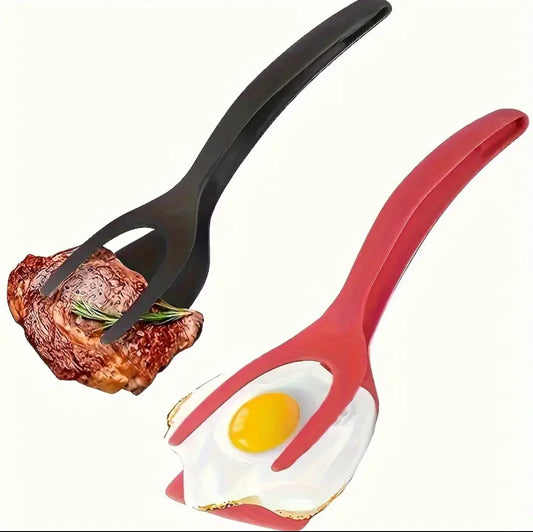 2 in 1 Spatula & Tongs Flip, Grip & Serve with Ease